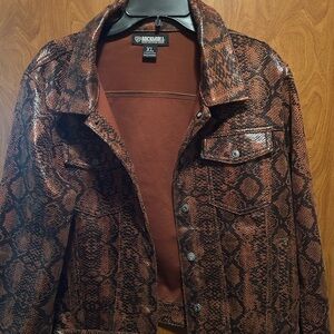 Women's Brown faux Leather Jacket